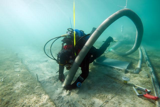 Dokumentation der Schichtverläufe unter Wasser