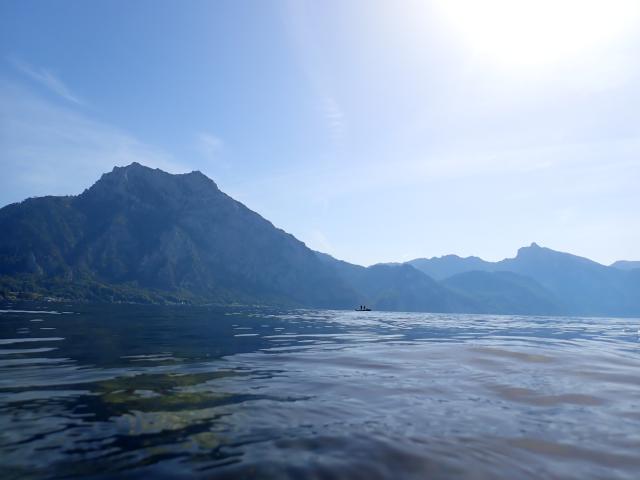 Die Untiefe des Traunsees vor dem Naturschutzgebiet Hollereck.