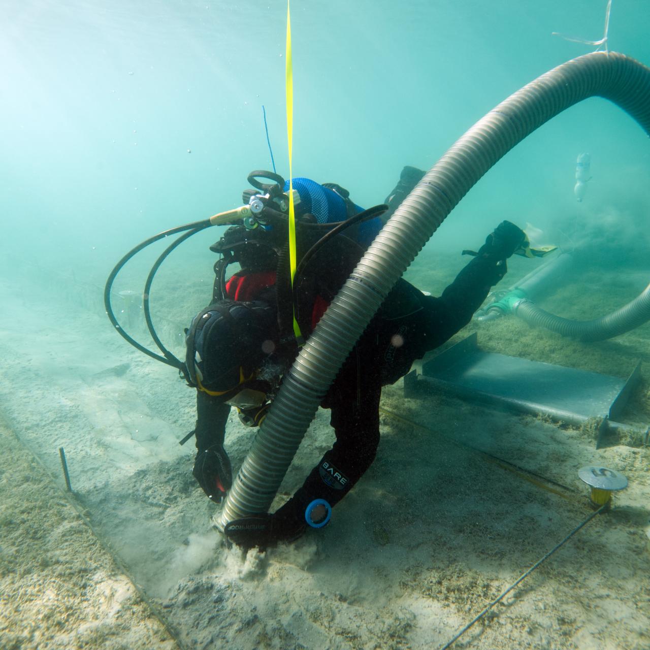 Dokumentation der Schichtverläufe unter Wasser